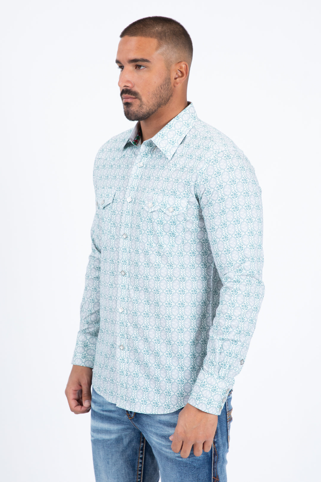 white dense paisley western shirt men platini detail-2