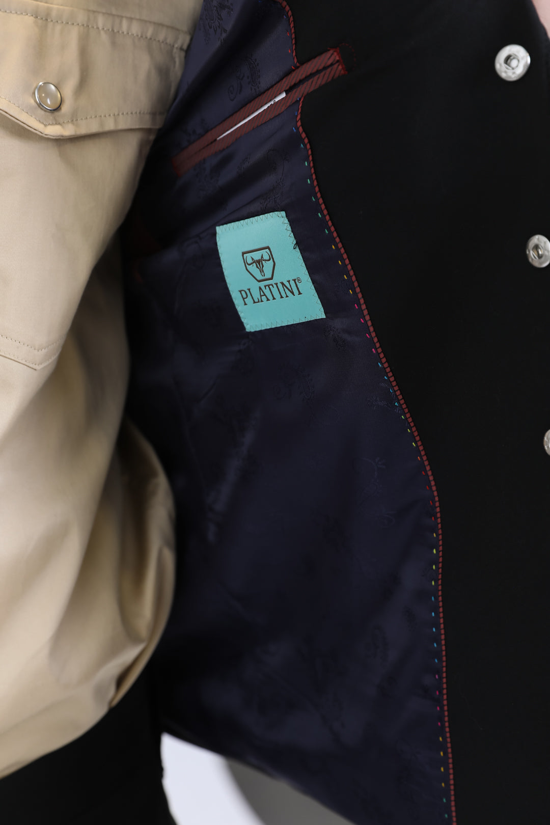 Men's Western Sport Black Suit