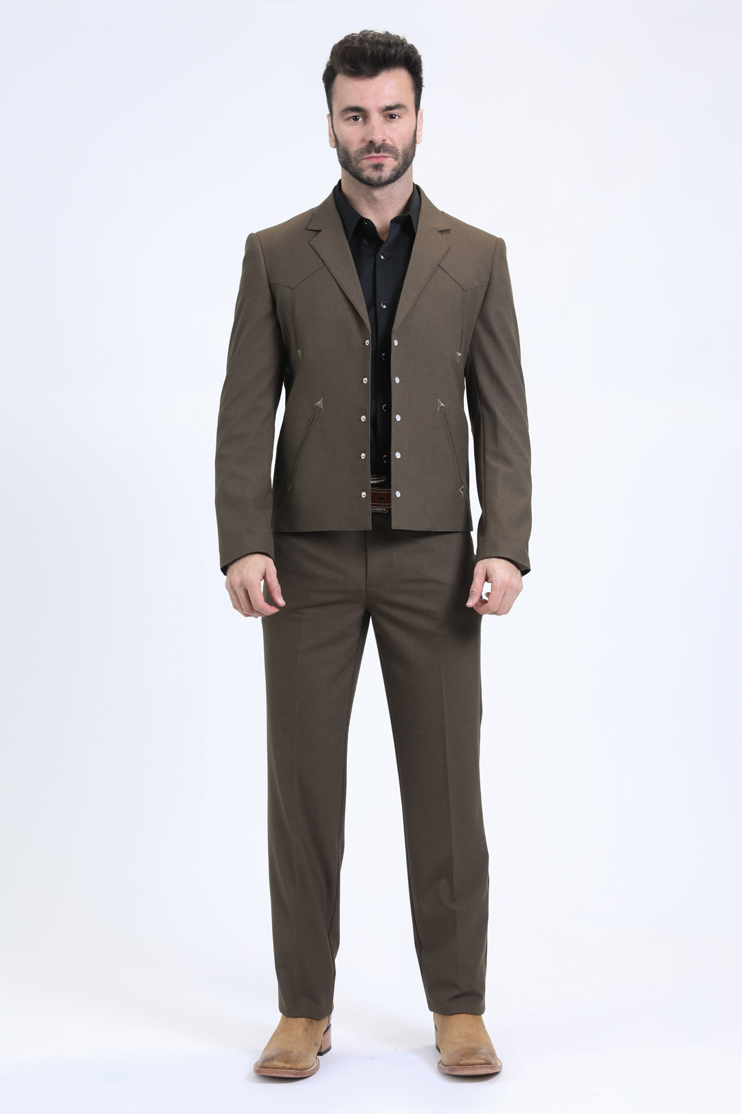 Men's Western Sport Brown Suit-