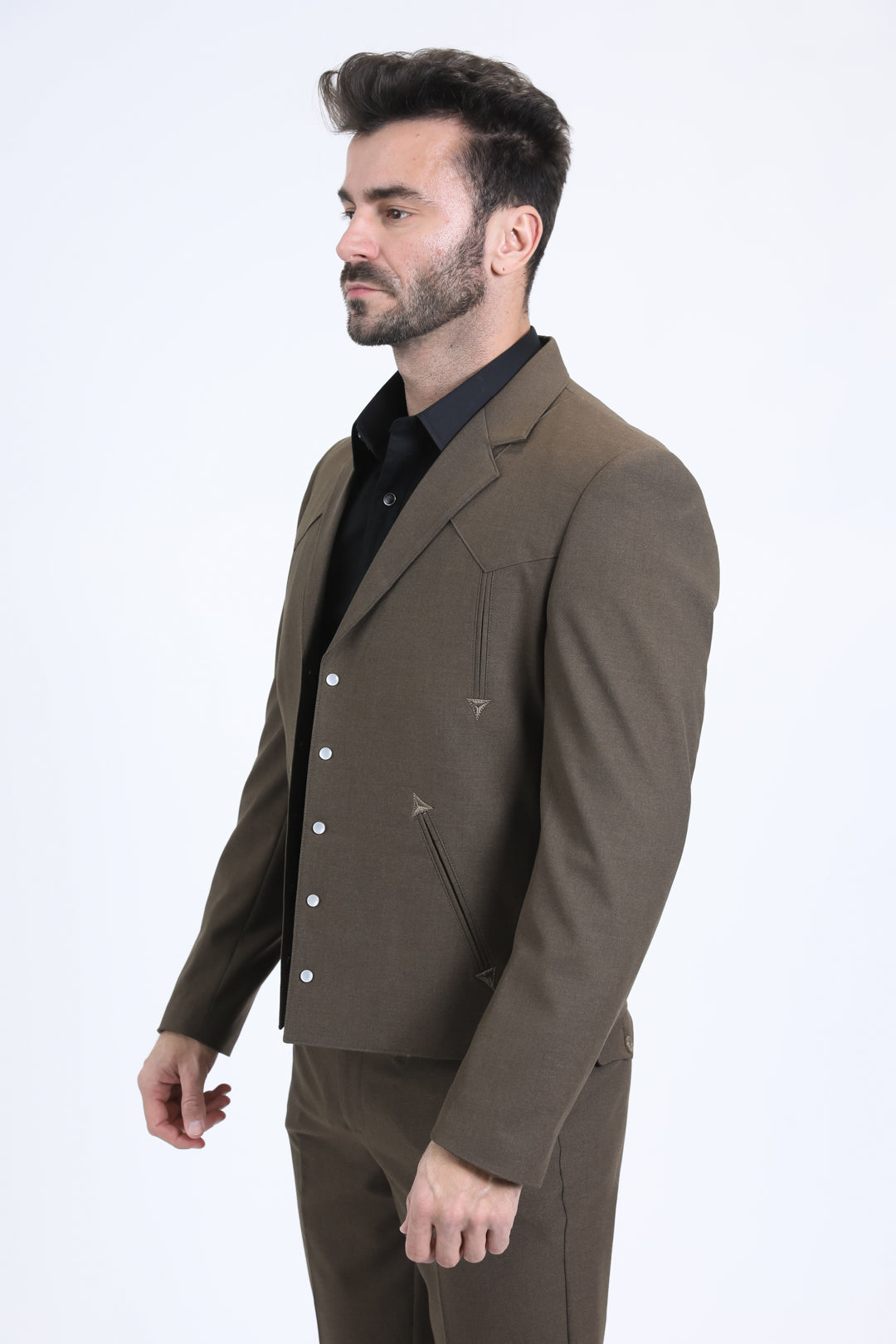 Men's Western Sport Brown Suit-