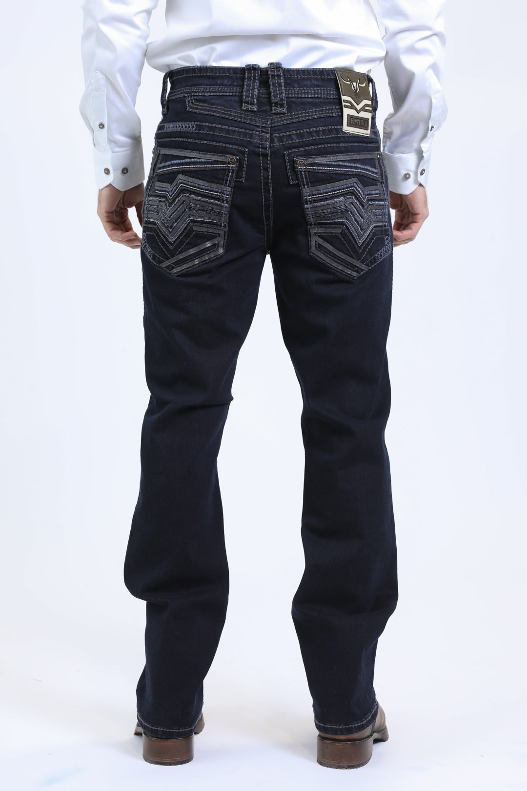 Holt Men's Black Slim Boot Cut Jeans
