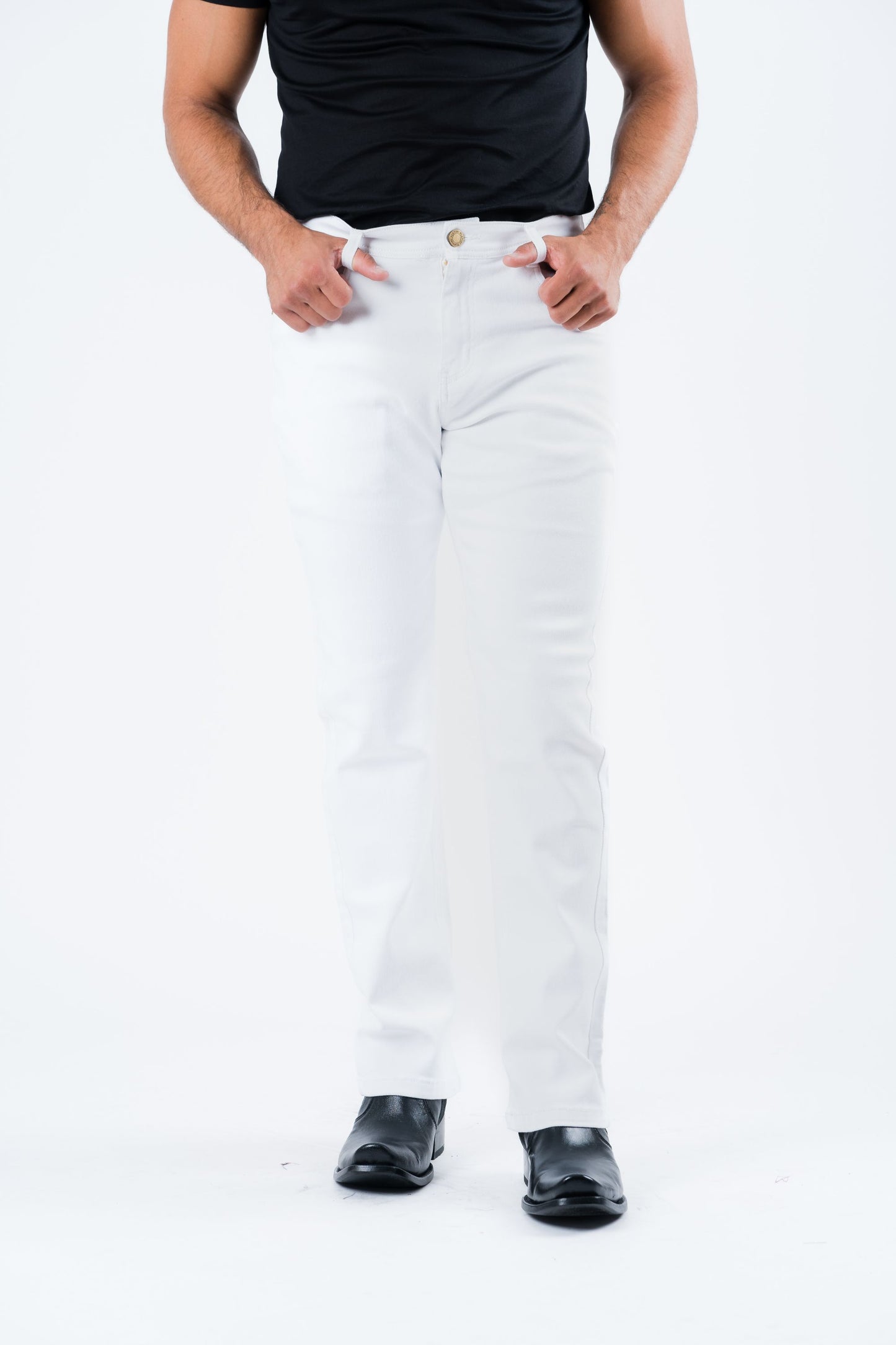 Holt Men's White Boot Cut Jeans