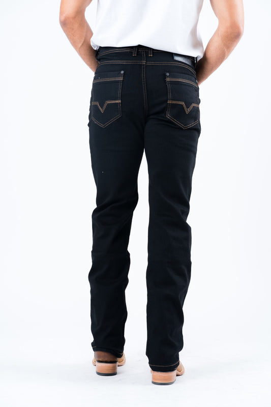 Holt Men's Jet Black Boot Cut Jeans
