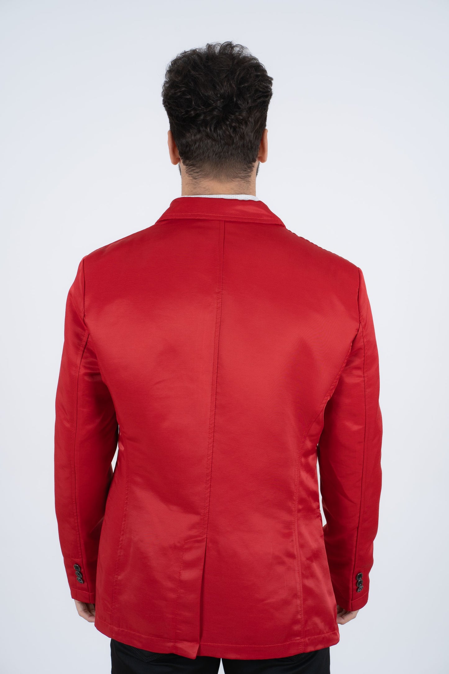 Men's Double Button Red Blazer