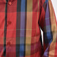 Kid's Modern Fit Red Plaid Digital Print Shirt