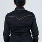 Ladies Cotton Black Embroidery Western Shirt