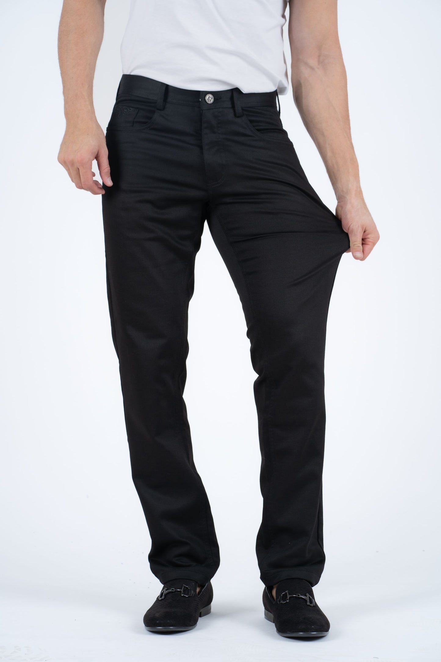Slade Men's Black Relaxed Fit Stretch Pants