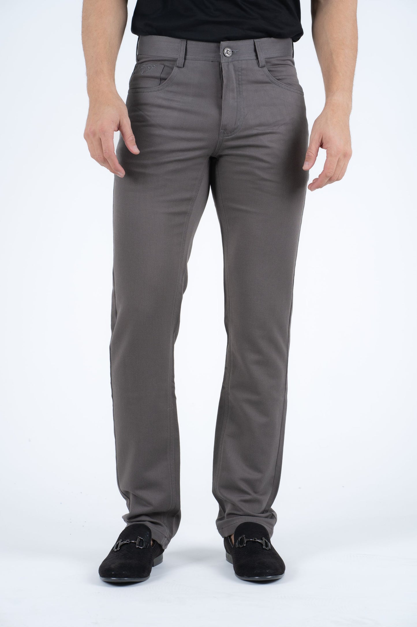 Slade Men's Charcoal Relaxed Fit Stretch Pants