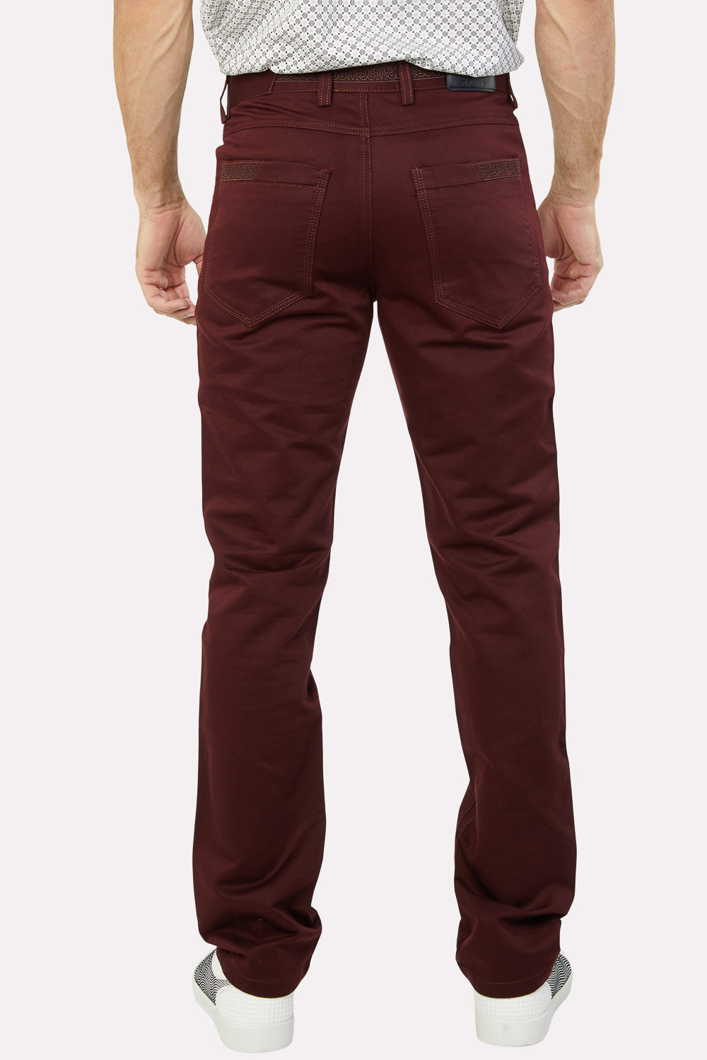 Slade Men's Wine Relaxed Fit Stretch Pants