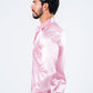 Men's Satin Pink Dress Shirt
