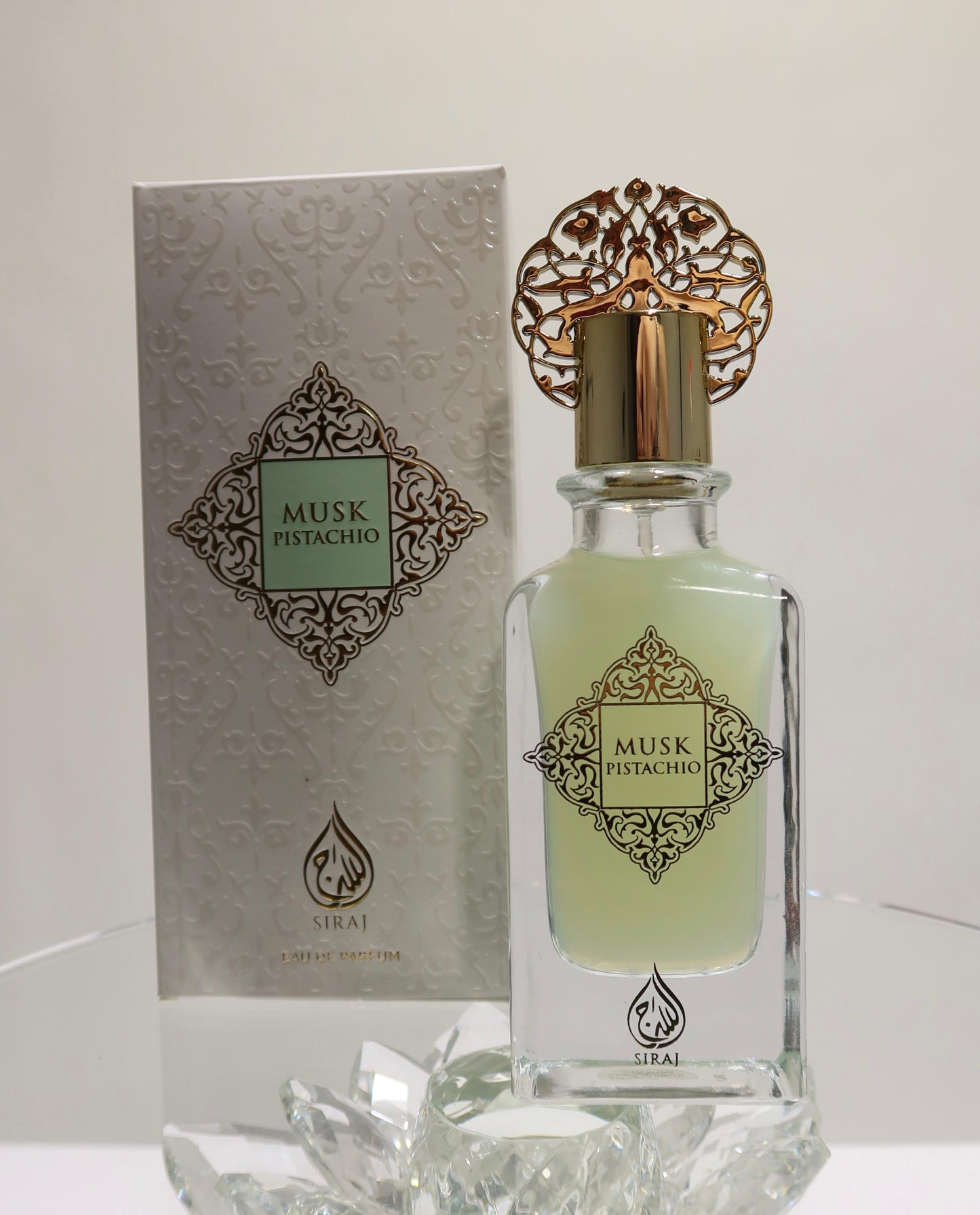 Siraj Musk Pistachio women's fragrance bottle