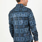 Mens Modern Fit Stretch Aztec Foiled Shirt - Navy
