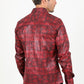 Mens Modern Fit Stretch Aztec Foiled Shirt - Red