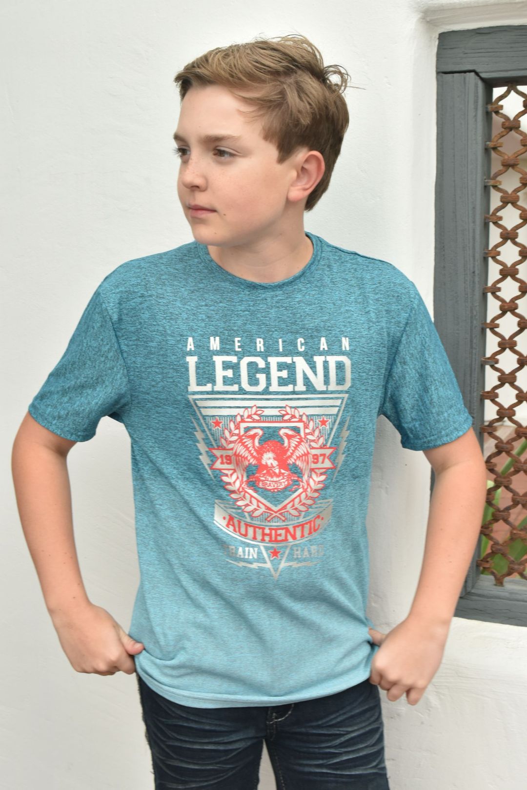 Kid's American Legend Blue Ombre Quick Dry Short Sleeve T-shirt