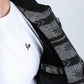 Mens Etnic Aztec Quilted Fur Lined Jacket - Black