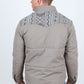 Men's Ethnic Aztec Quilted Fur Lined Twill Jacket - Mink