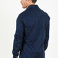 Cotton Aztec Print Dress Shirt - Navy