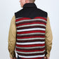 Mens Ethnic Aztec Quilted Fur Lined Vest - Red