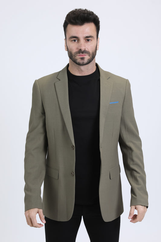 Mens Modern Fit Olive Blazer