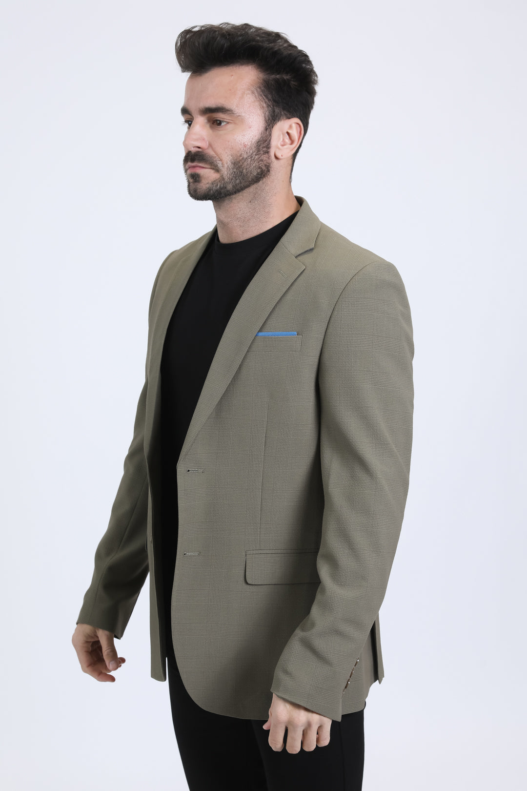 Mens Modern Fit Olive Blazer