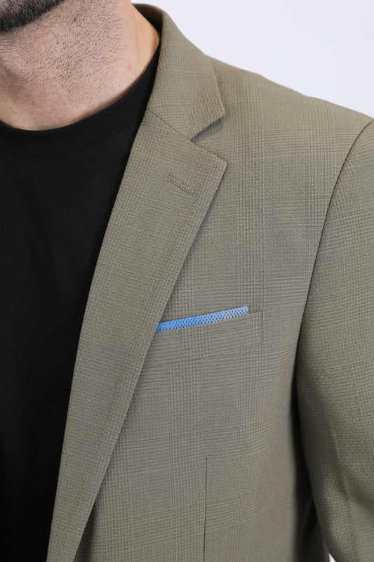 olive modern fit blazer men platini back