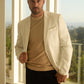 Mens Modern Fit White Blazer