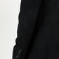 Men's Double Button Faux-Suede Blazer - Black