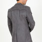 Men's Double Button Suede Blazer - Charcoal