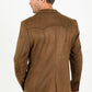 Men's Double Button Suede Blazer - Brown