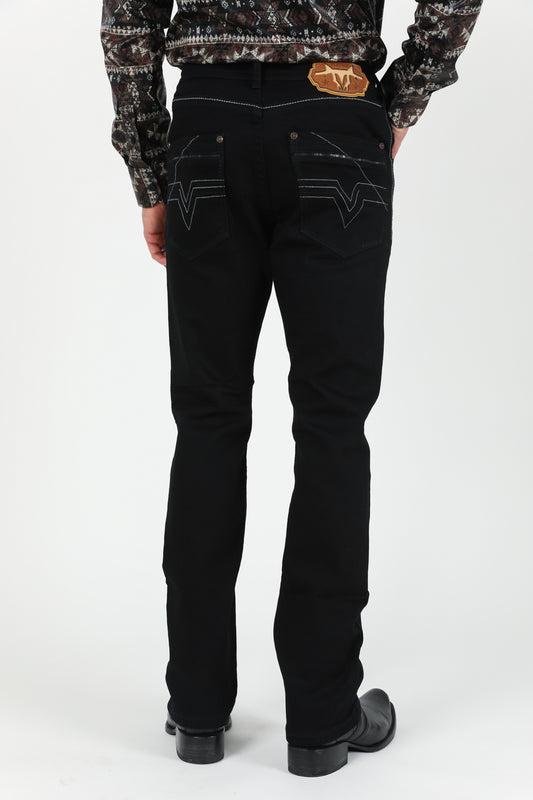 Holt Men's Jet Black Boot Cut Jeans