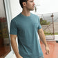 Cotton Knit T-Shirt - Steel Blue