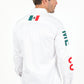 Men’s Single Pocket Logo Modern Fit Stretch Mexico Dress Shirt - White