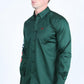 Men’s Single Pocket Logo Modern Fit Stretch Mexico Dress Shirt - Green