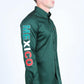 Men’s Single Pocket Logo Modern Fit Stretch Mexico Dress Shirt - Green