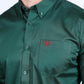 Men’s Single Pocket Logo Modern Fit Stretch Mexico Dress Shirt - Green