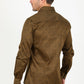 Cotton Print Dress Shirt - Camel