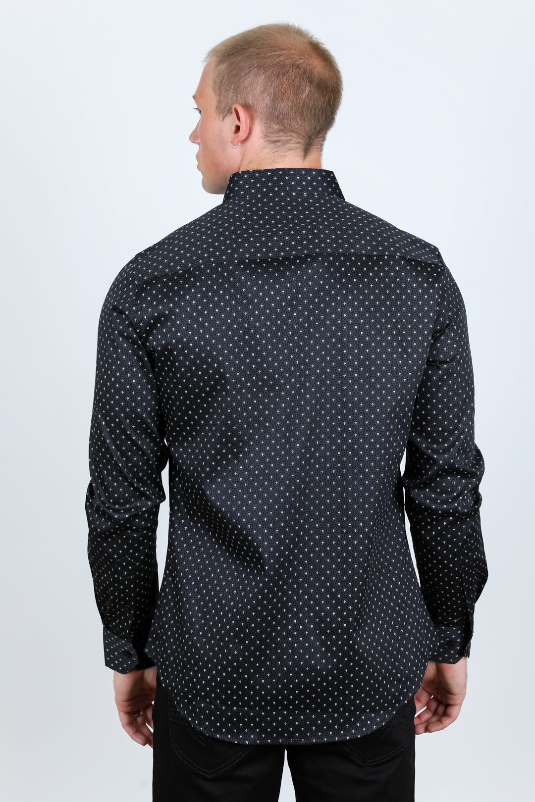 Men’s Legendary Aztec Cotton Spandex Modern Fit shirt - Black