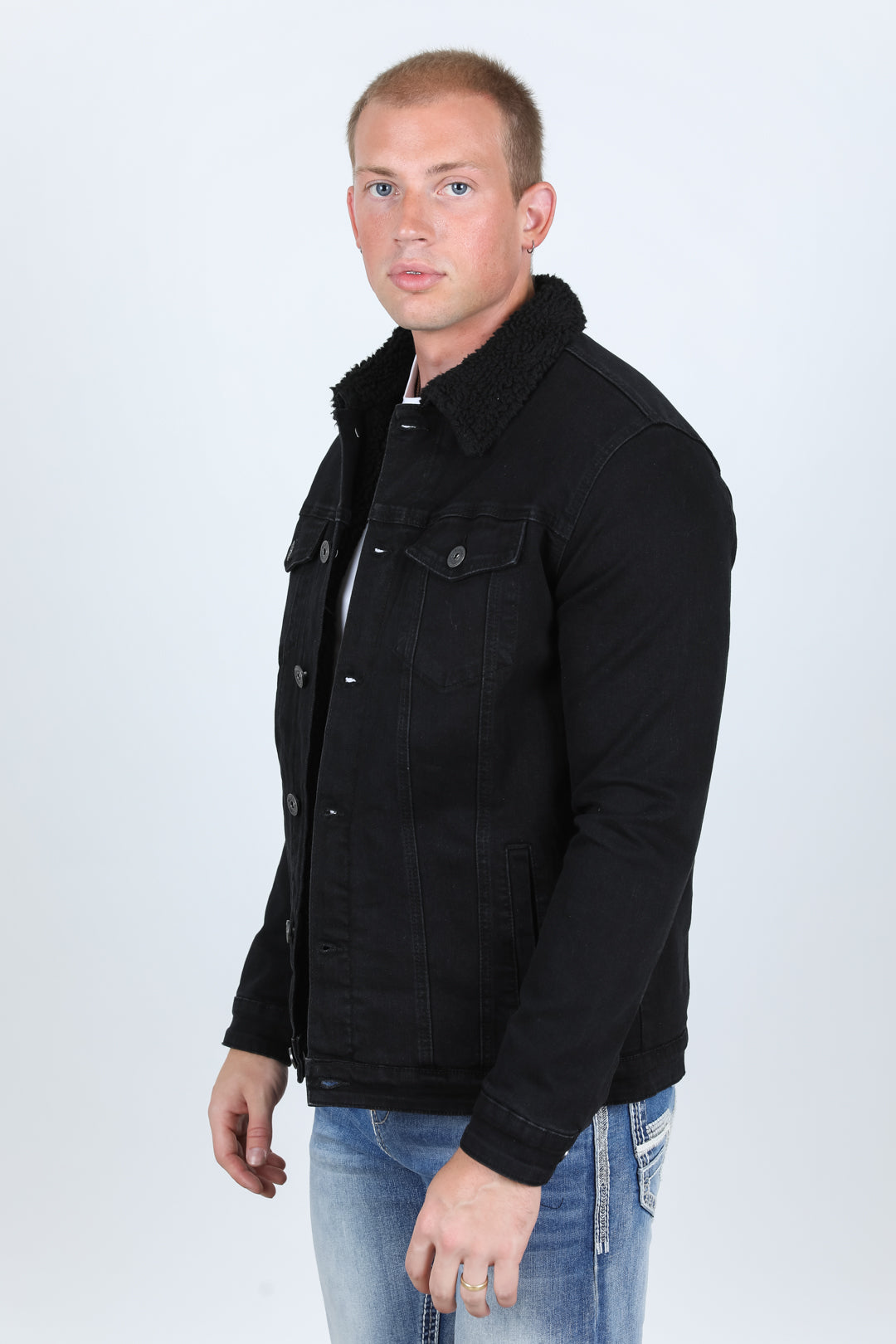 Jacket in black denim