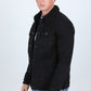 Mens Sherpa Lined Denim Jacket - Black