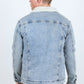 Mens Sherpa Lined Denim Jacket - Tint Blue