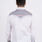 Men's Cotton White Embroidery Western Shirt