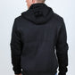 Mens Fur Lined Quilted Hooded Jacket - Black