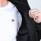 Mens Fur Lined Quilted Hooded Jacket - Black