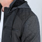 Mens Fur Lined Quilted Hooded Jacket - Charcoal