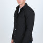 Mens Fur Lined Insulated Overshirt - Black