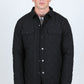 Mens Fur Lined Insulated Overshirt - Black