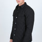 Mens Fur Lined Insulated Overshirt - Black