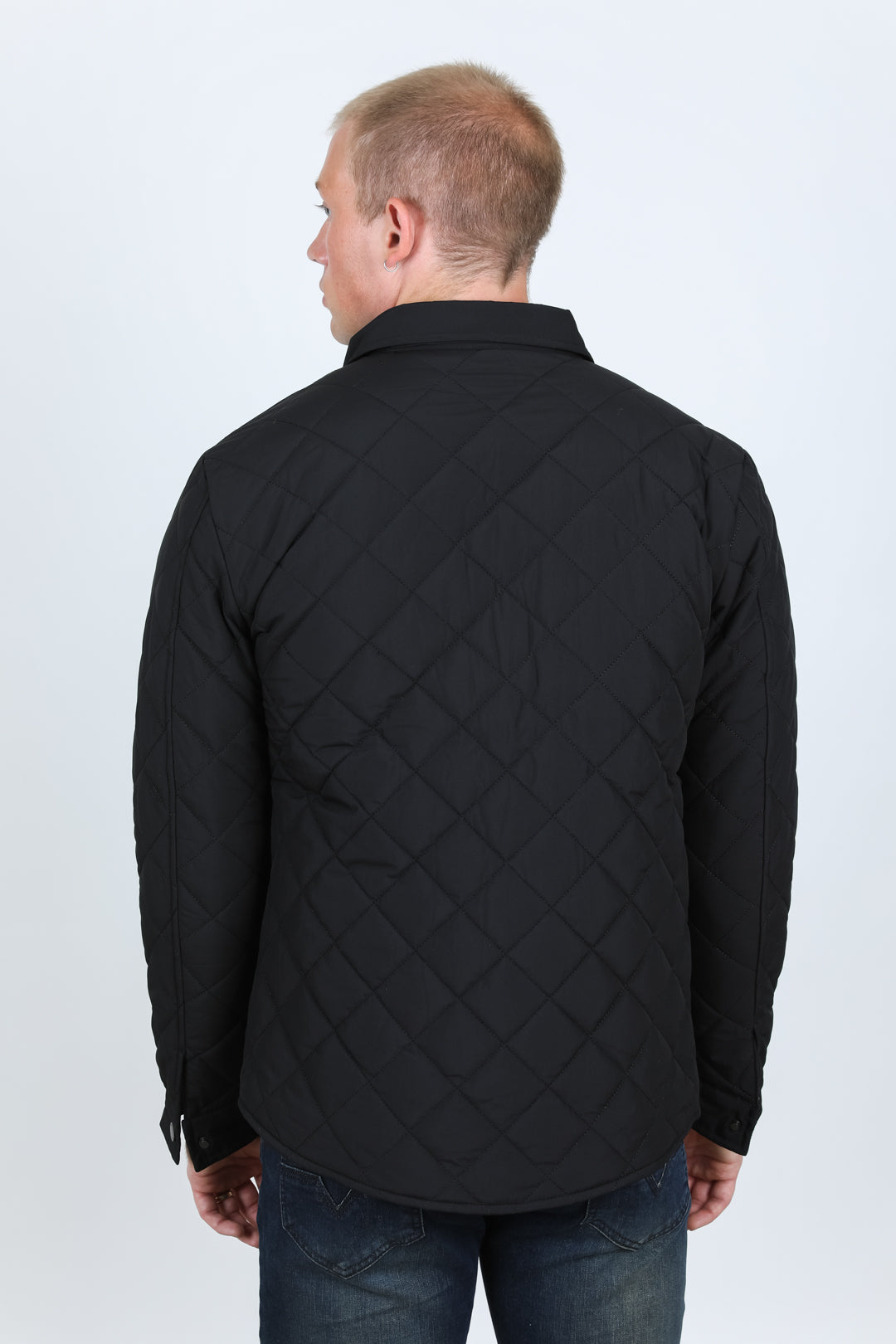 Mens Fur Lined Insulated Overshirt - Black – Platini Fashion
