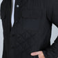 Mens Fur Lined Insulated Overshirt - Black