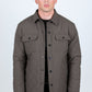 Mens Fur Lined Insulated Overshirt - Brown